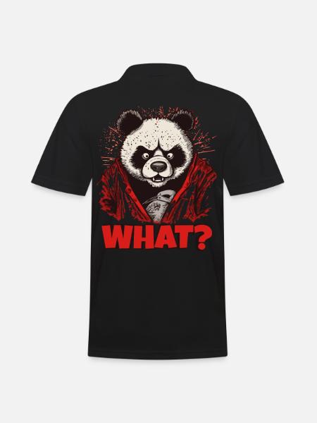 Angry Panda Bear - Men's Polo Shirt - black