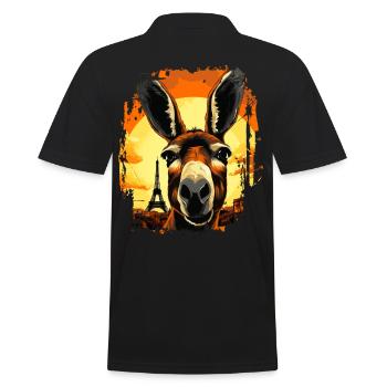 Un âne à Paris - Polo Homme - noir - Dos - Kai (181cm)