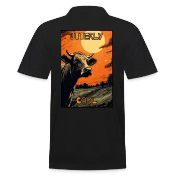 Vache absolument cool - Polo Homme - noir - Dos - Kai (181cm)