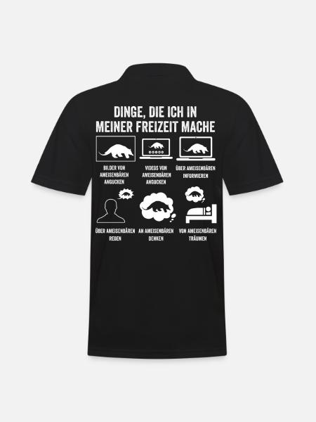 Ameisenbär - Männer Poloshirt - Schwarz