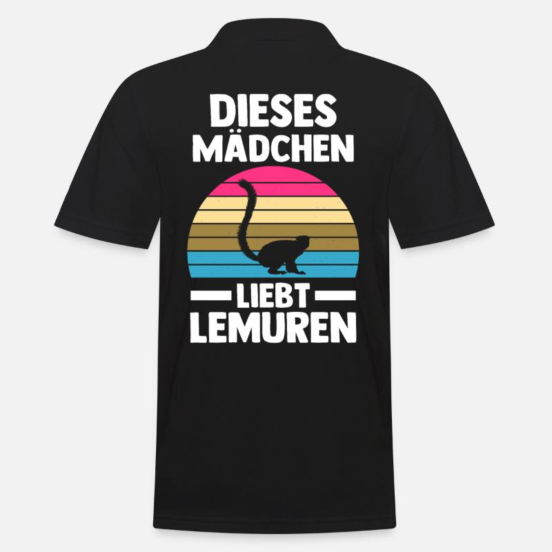 Lemur - Männer Poloshirt - Schwarz
