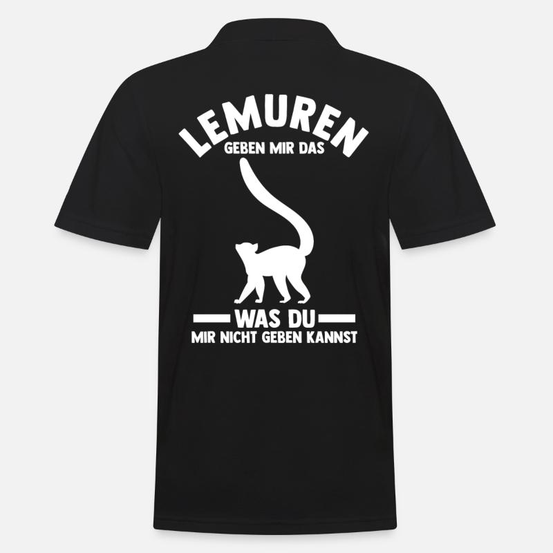Lemur - Männer Poloshirt - Schwarz