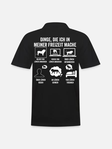 Löwe Löwen - Männer Poloshirt - Schwarz