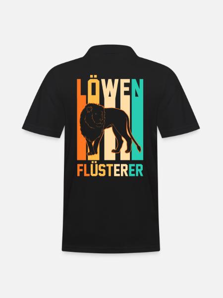 Löwe Löwen - Männer Poloshirt - Schwarz