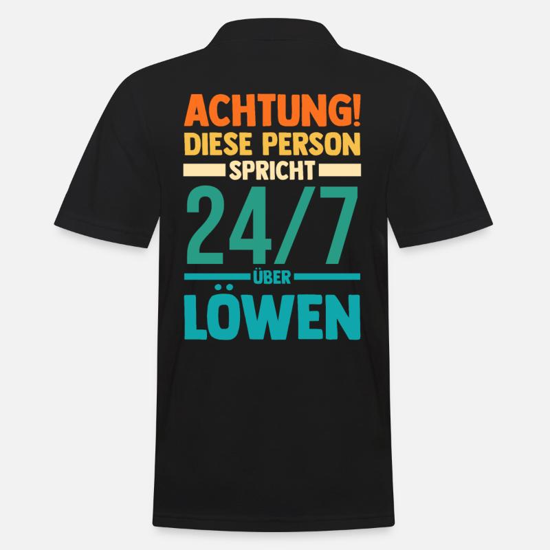 Löwe Löwen - Männer Poloshirt - Schwarz