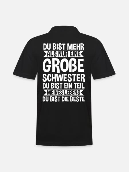 Familienmotiv Schwester - Männer Poloshirt - Schwarz