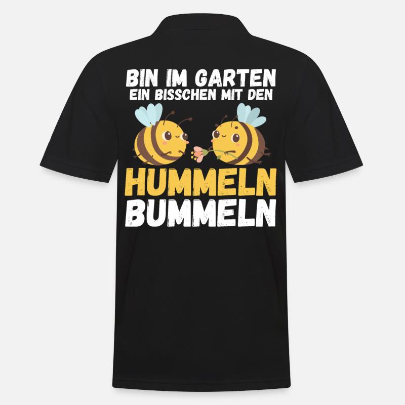 Gartenarbeit Hobbygärtner Biene Gärtner Garten - Männer Poloshirt - Schwarz