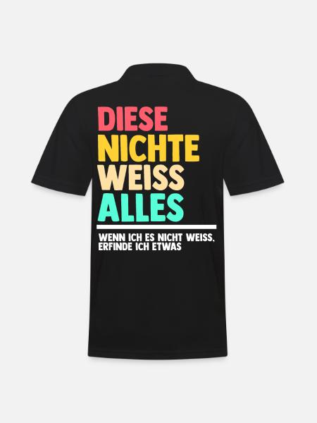 Nichte - Männer Poloshirt - Schwarz