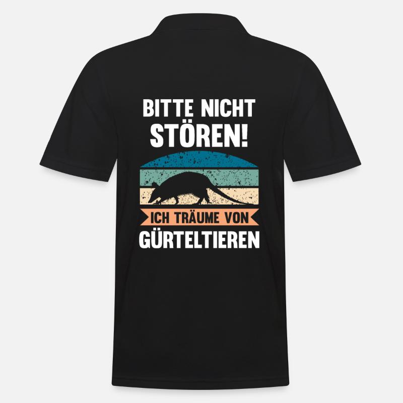 Gürteltier - Männer Poloshirt - Schwarz