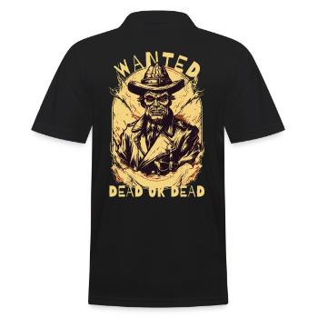 Cherchèrent! Zombie hors-la-loi mort recherché - Polo Homme - noir - Dos - Kai (181cm)