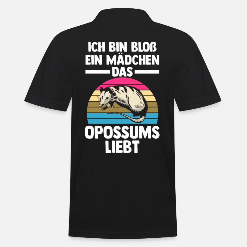 Opossum - Männer Poloshirt - Schwarz