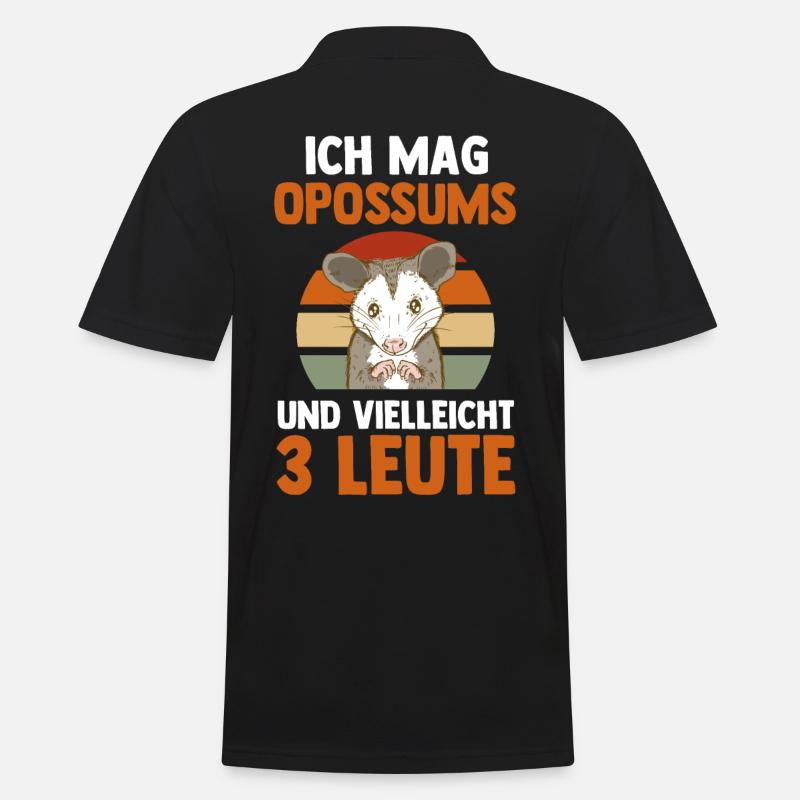 Opossum - Männer Poloshirt - Schwarz