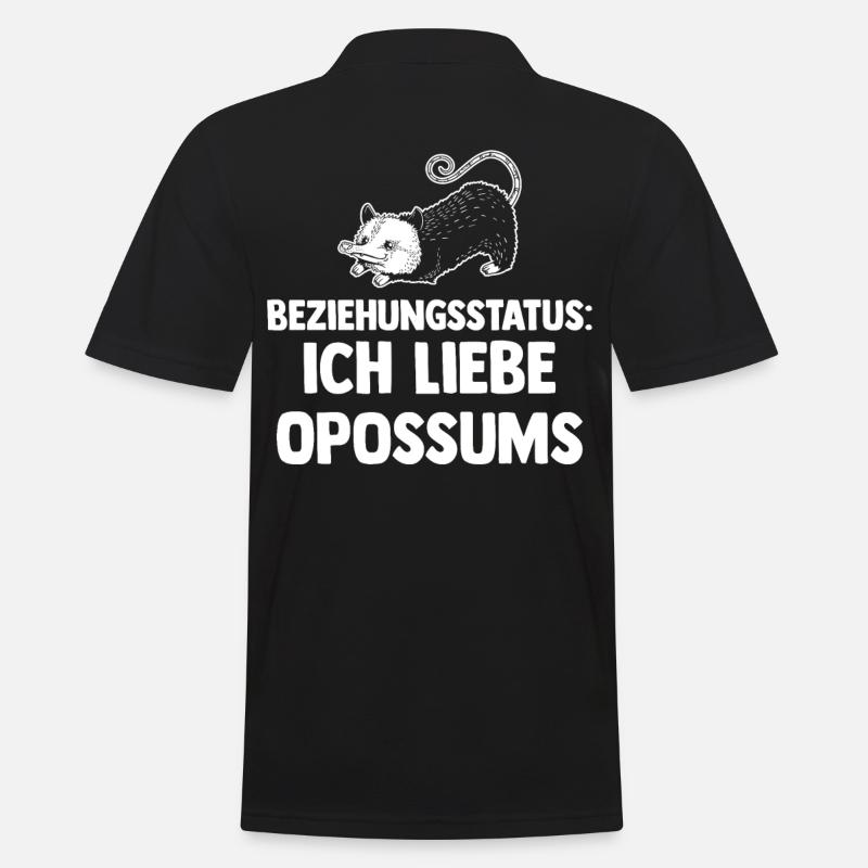 Opossum - Männer Poloshirt - Schwarz