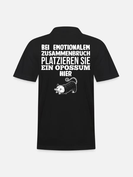 Opossum - Männer Poloshirt - Schwarz