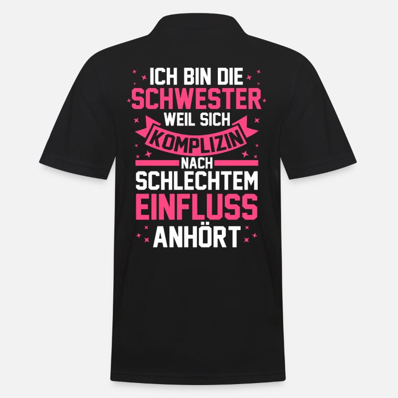 Familie Schwester - Männer Poloshirt - Schwarz