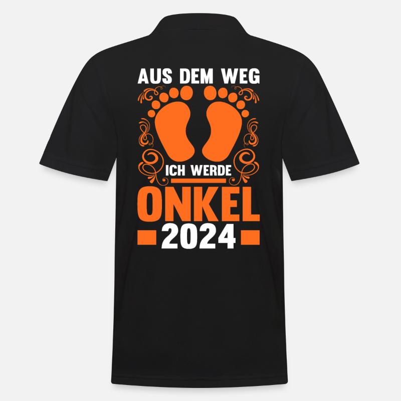 Werdender Onkel 2043 - Männer Poloshirt - Schwarz