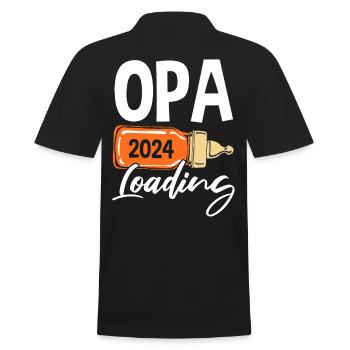 Werdender Opa 2024 - Männer Poloshirt - Schwarz - Hinten - Kai (181cm)