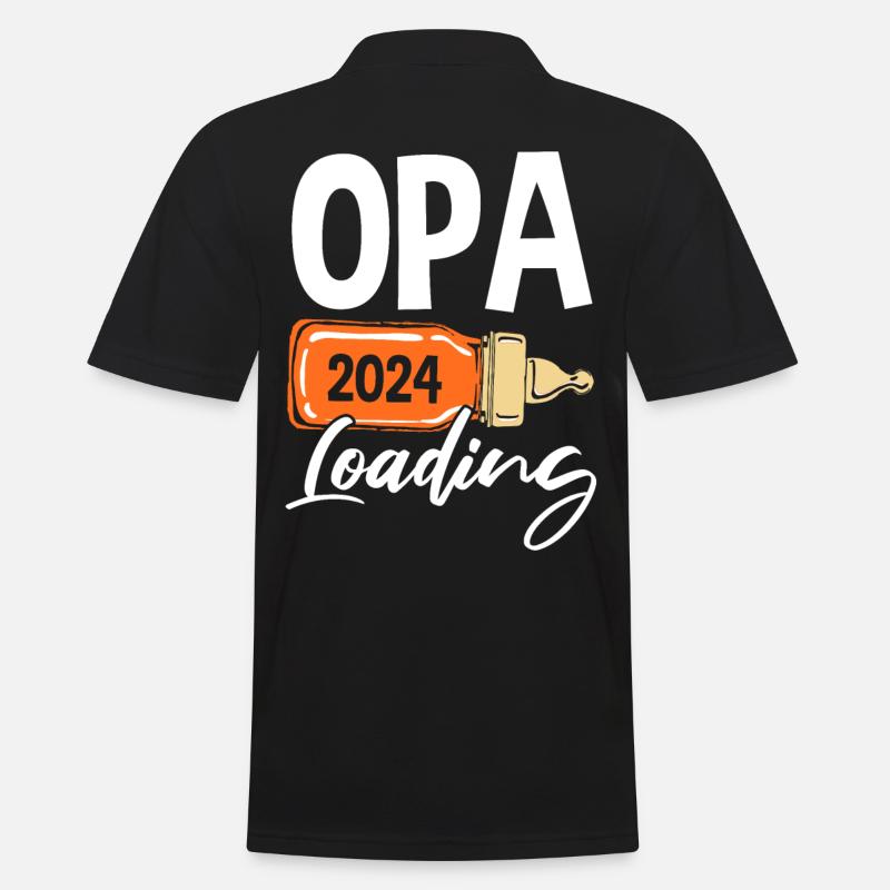 Werdender Opa 2024 - Männer Poloshirt - Schwarz