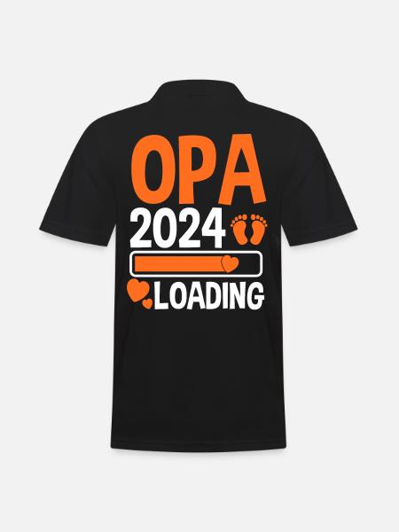 Werdender Opa 2025 - Männer Poloshirt - Schwarz