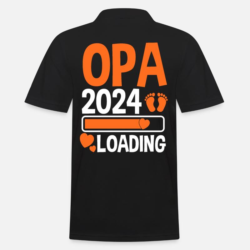 Werdender Opa 2025 - Männer Poloshirt - Schwarz