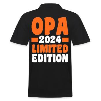 Werdender Opa 2026 - Männer Poloshirt - Schwarz - Hinten - Kai (181cm)