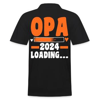 Werdender Opa 2027 - Männer Poloshirt - Schwarz - Hinten - Kai (181cm)