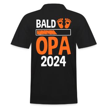Werdender Opa 2029 - Männer Poloshirt - Schwarz - Hinten - Kai (181cm)