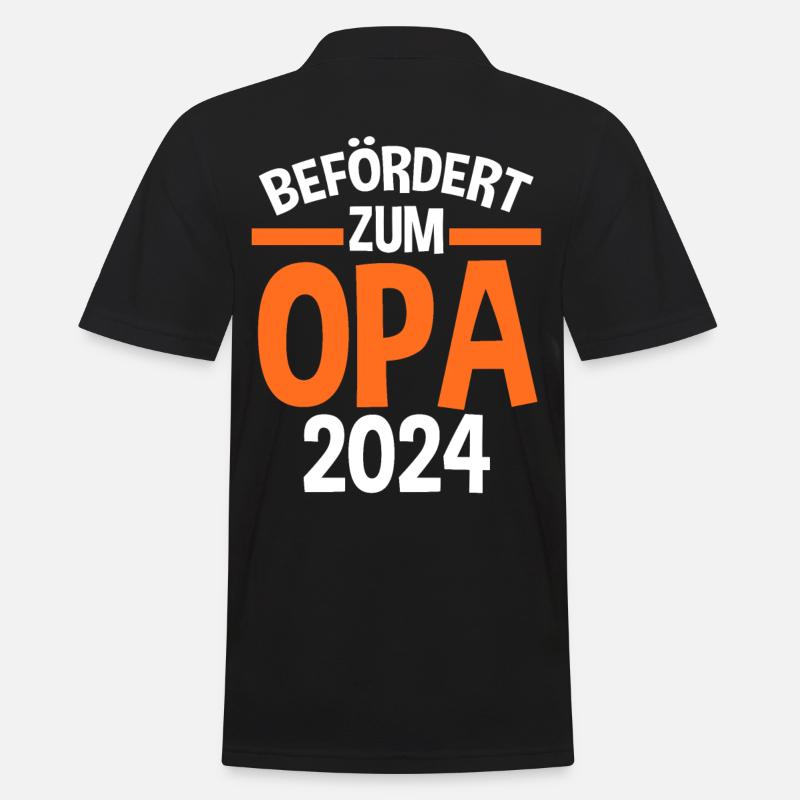 Werdender Opa 2030 - Männer Poloshirt - Schwarz