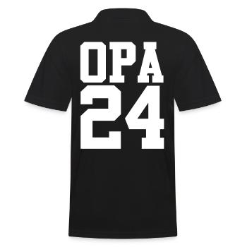 Werdender Opa 2032 - Männer Poloshirt - Schwarz - Hinten - Kai (181cm)