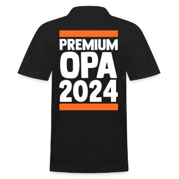 Werdender Opa 2036 - Männer Poloshirt - Schwarz - Hinten - Kai (181cm)