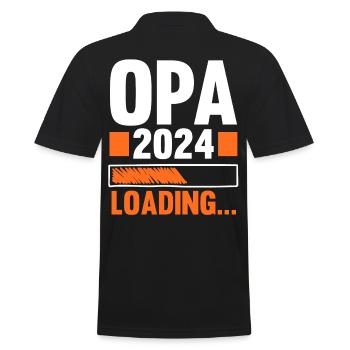 Werdender Opa 2038 - Männer Poloshirt - Schwarz - Hinten - Kai (181cm)