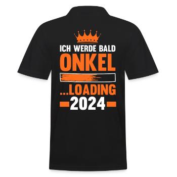 Werdender Onkel 2041 - Männer Poloshirt - Schwarz - Hinten - Kai (181cm)