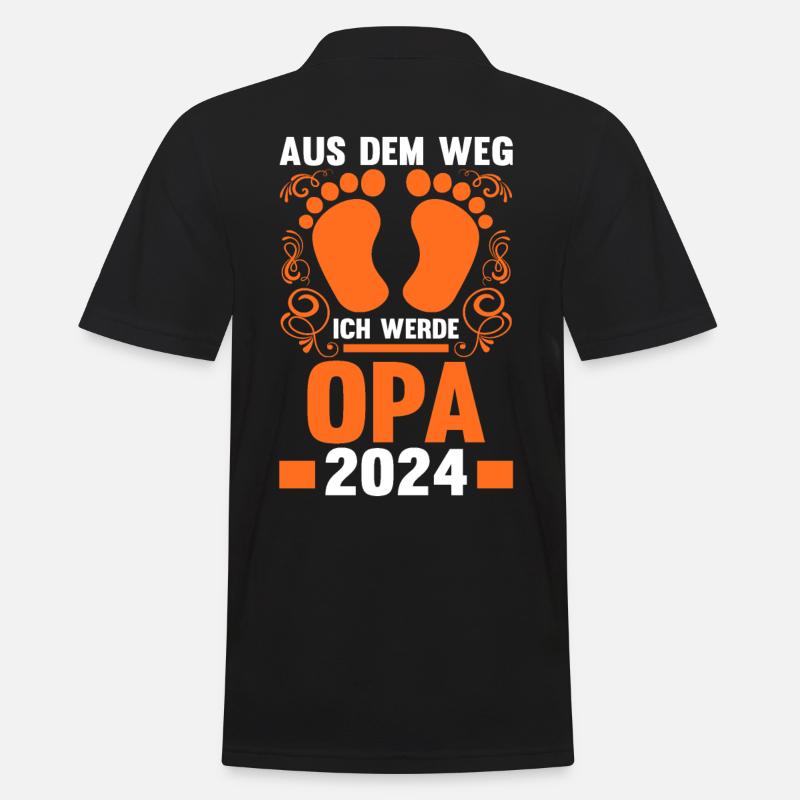 Werdender Opa 2043 - Männer Poloshirt - Schwarz