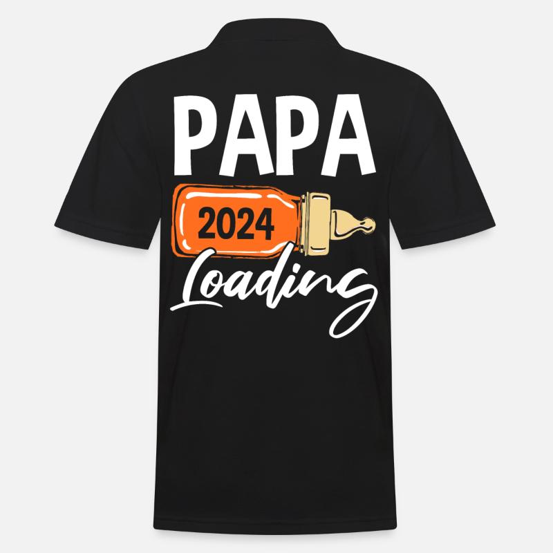 Werdender Papa 2024 - Männer Poloshirt - Schwarz