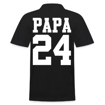 Werdender Papa 2032 - Männer Poloshirt - Schwarz - Hinten - Kai (181cm)