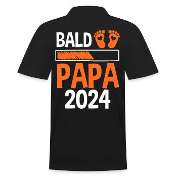 Werdender Papa 2029 - Männer Poloshirt - Schwarz - Hinten - Kai (181cm)