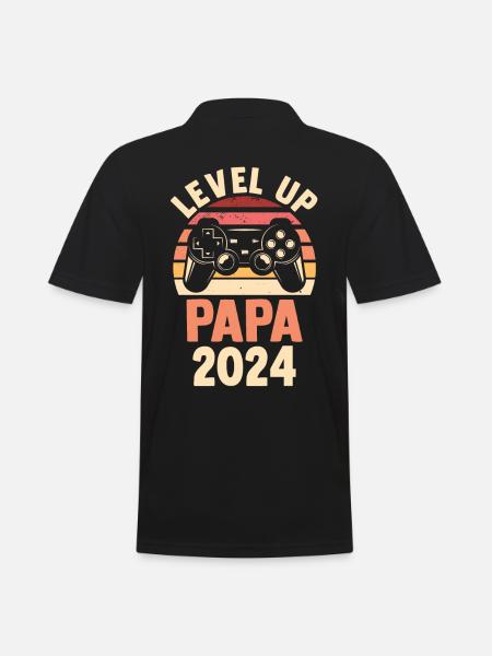 Werdender Papa 2034 - Männer Poloshirt - Schwarz