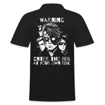 Entrez dans les années 80 à vos risques et périls - Polo Homme - noir - Dos - Kai (181cm)