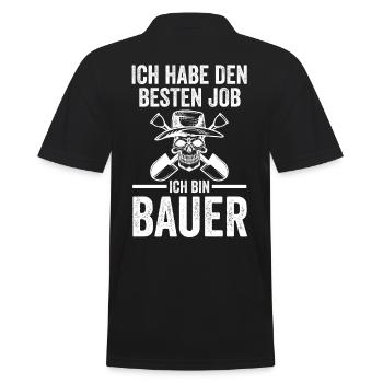 Landwirtschaft Landwirt Traktor Bauernhof Bauer - Männer Poloshirt - Schwarz - Hinten - Kai (181cm)