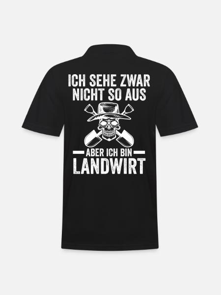 Landwirtschaft Bauer Landwirt - Männer Poloshirt - Schwarz
