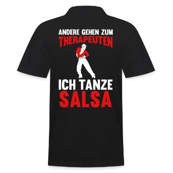 Salsa Tanz Tänzer - Männer Poloshirt - Schwarz - Hinten - Kai (181cm)