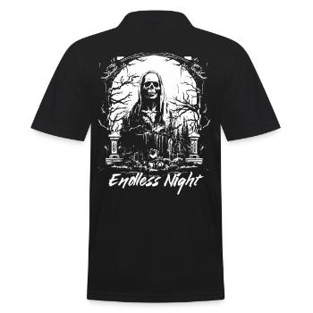 Endlose Nacht Sensenmann - Männer Poloshirt - Schwarz - Hinten - Kai (181cm)
