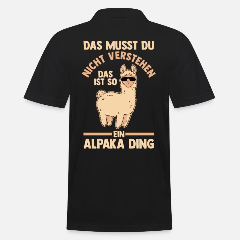 Alpaka - Männer Poloshirt - Schwarz