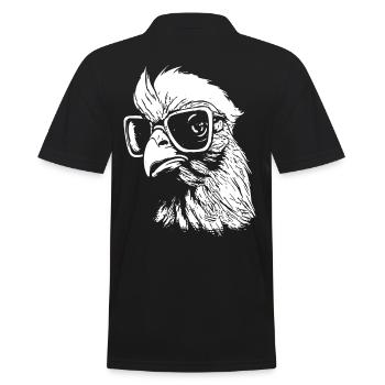 intelligent chicken - Men's Polo Shirt - black - Back - Kai (181cm)