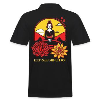 Restez calme et lâchez prise avec le yoga - Polo Homme - noir - Dos - Kai (181cm)