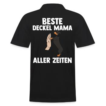 Hund Mutter Mama Dackel - Männer Poloshirt - Schwarz - Hinten - Kai (181cm)