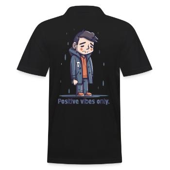 Seulement des ondes positives - Polo Homme - noir - Dos - Kai (181cm)