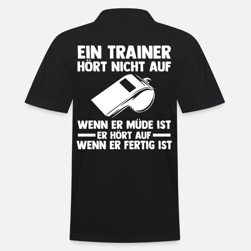 Sportmannschaft Trainer - Männer Poloshirt - Schwarz