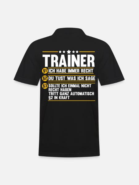 Sportmannschaft Trainer - Männer Poloshirt - Schwarz