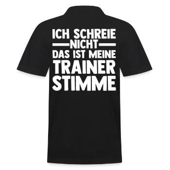 Sportmannschaft Trainer - Männer Poloshirt - Schwarz - Hinten - Kai (181cm)